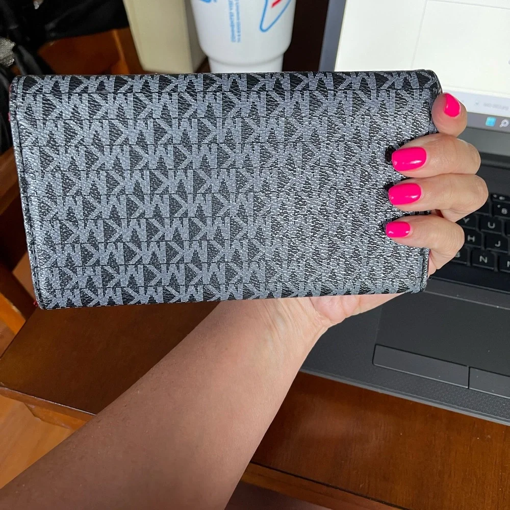 Michael Kors black and red multiple opening wallet new without tags never used. - Picture 6 of 9